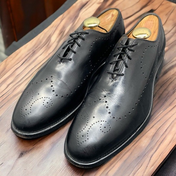 Allen Edmonds Black Fairfax Wholecut Wingtip Oxford Dress Shoes Mens 8 Fast Ship main image 15